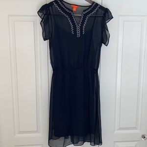 JOE FRESH| Navy Chiffon Dress - sz S